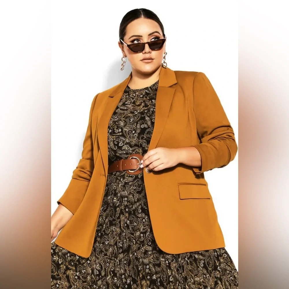 City Chic Black and Brown Paisley A-Line Skirt - Picture 4 of 10